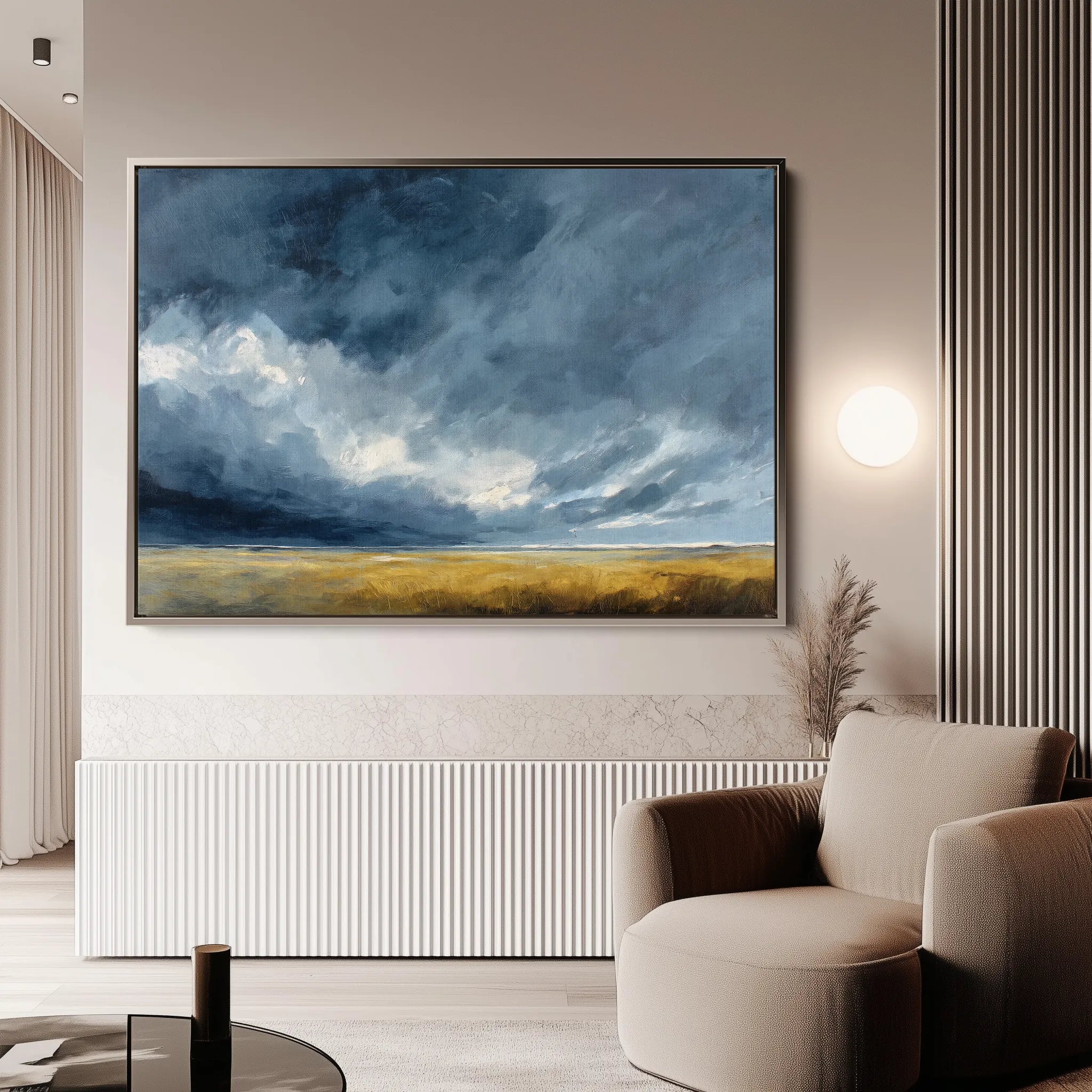 Abstract 1713 Canvas Art 18" x 24" / 45 x 60 cm / Black