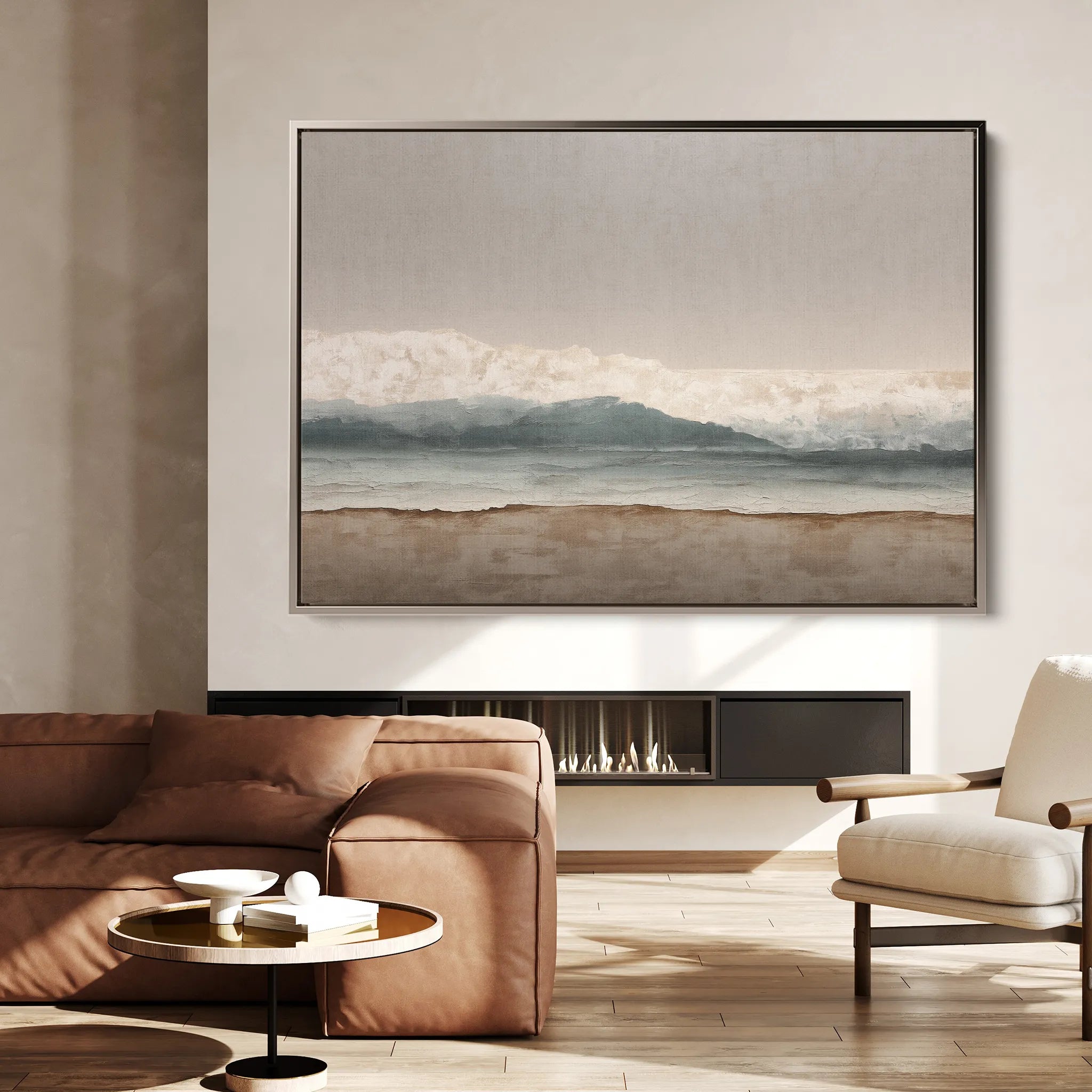 Abstract 1718 Canvas Art 18" x 24" / 45 x 60 cm / Black