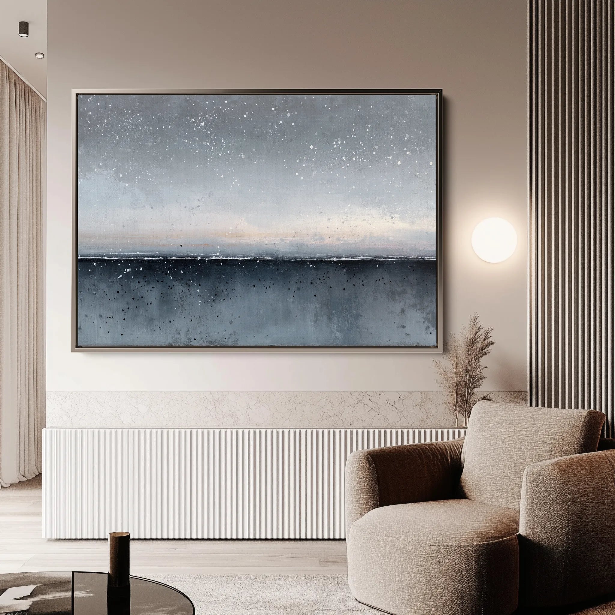 Abstract 1719 Canvas Art 18" x 24" / 45 x 60 cm / Black