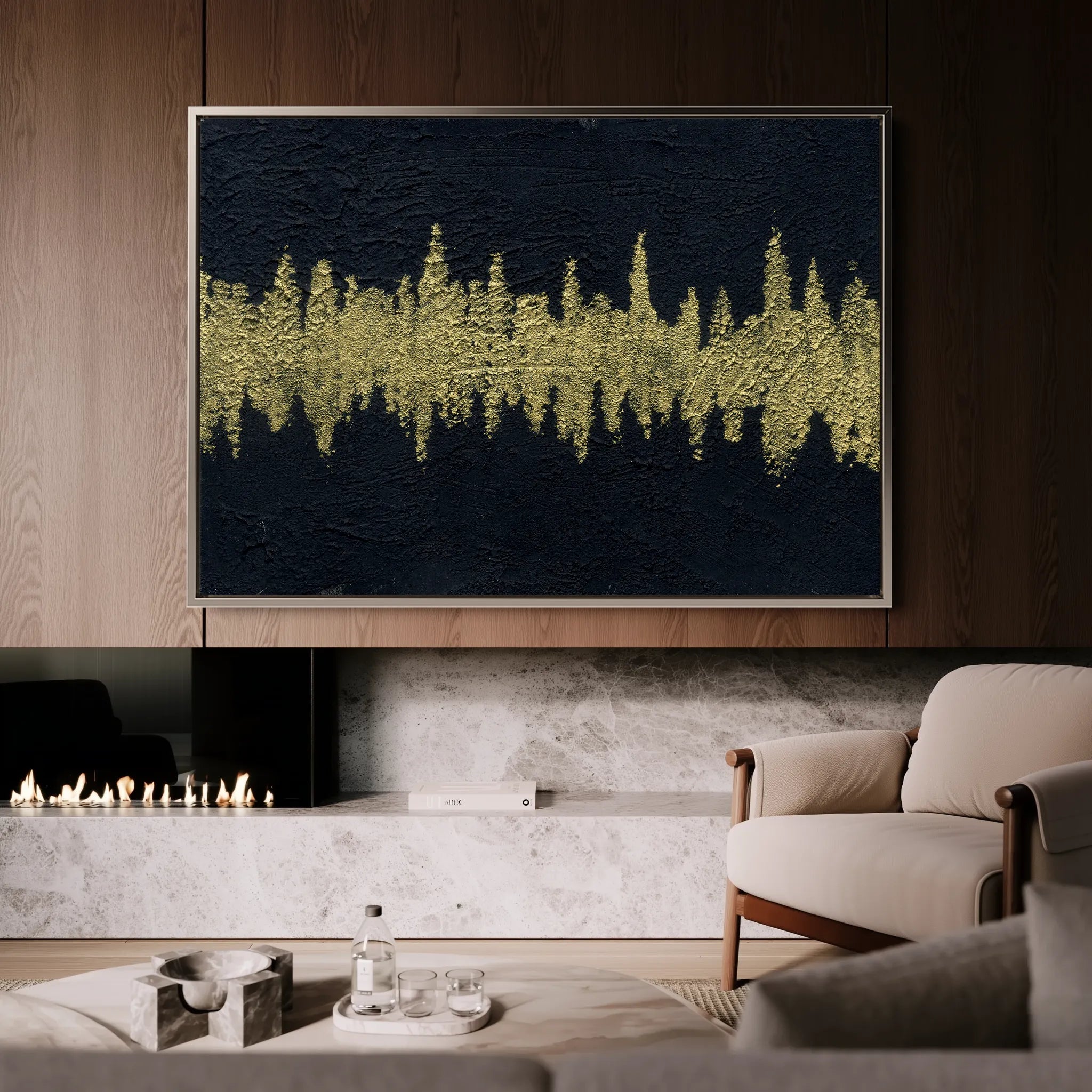 Abstract 172 Canvas Art 18" x 24" / 45 x 60 cm / Black