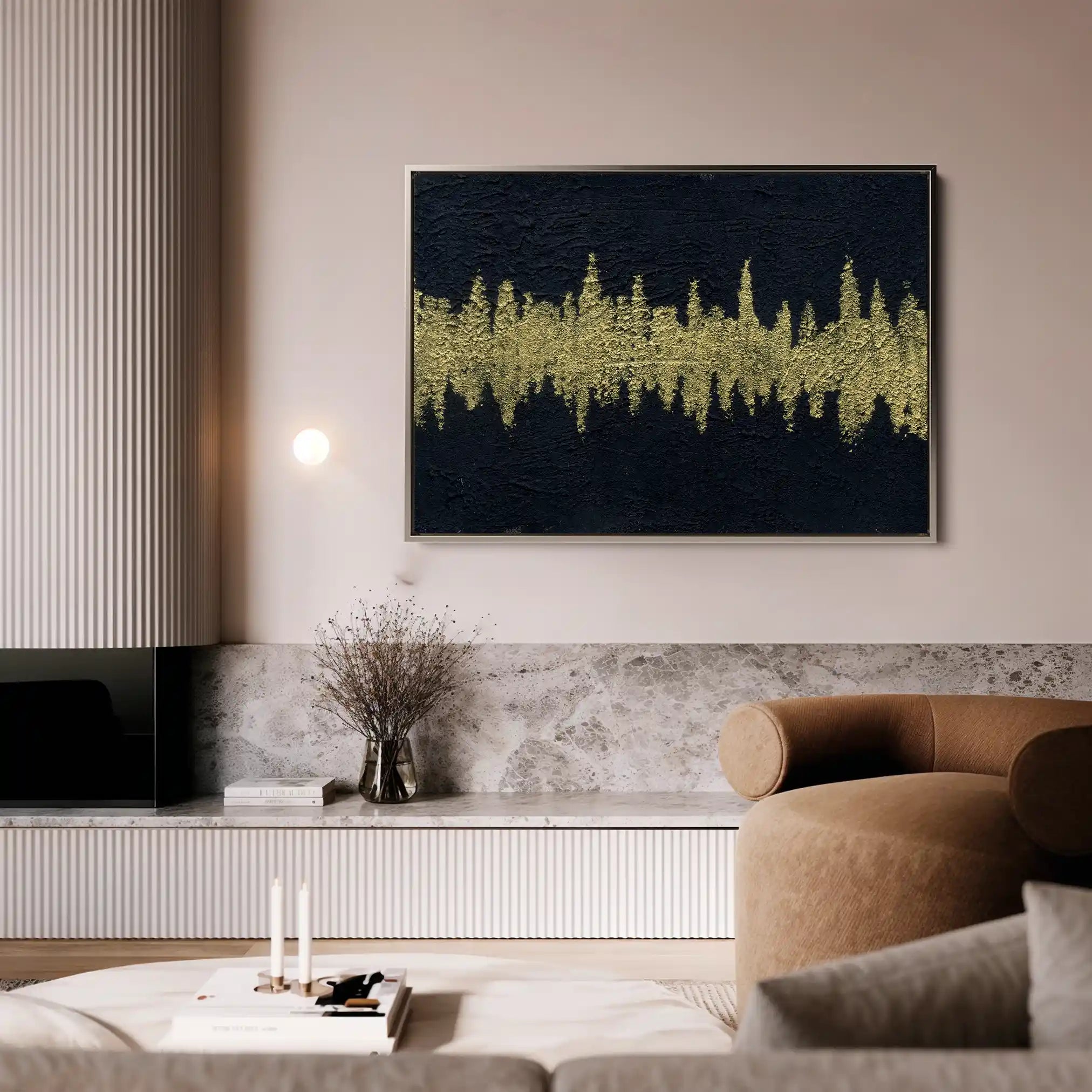 Abstract 172 Canvas Art 60 x 40 cm / Black