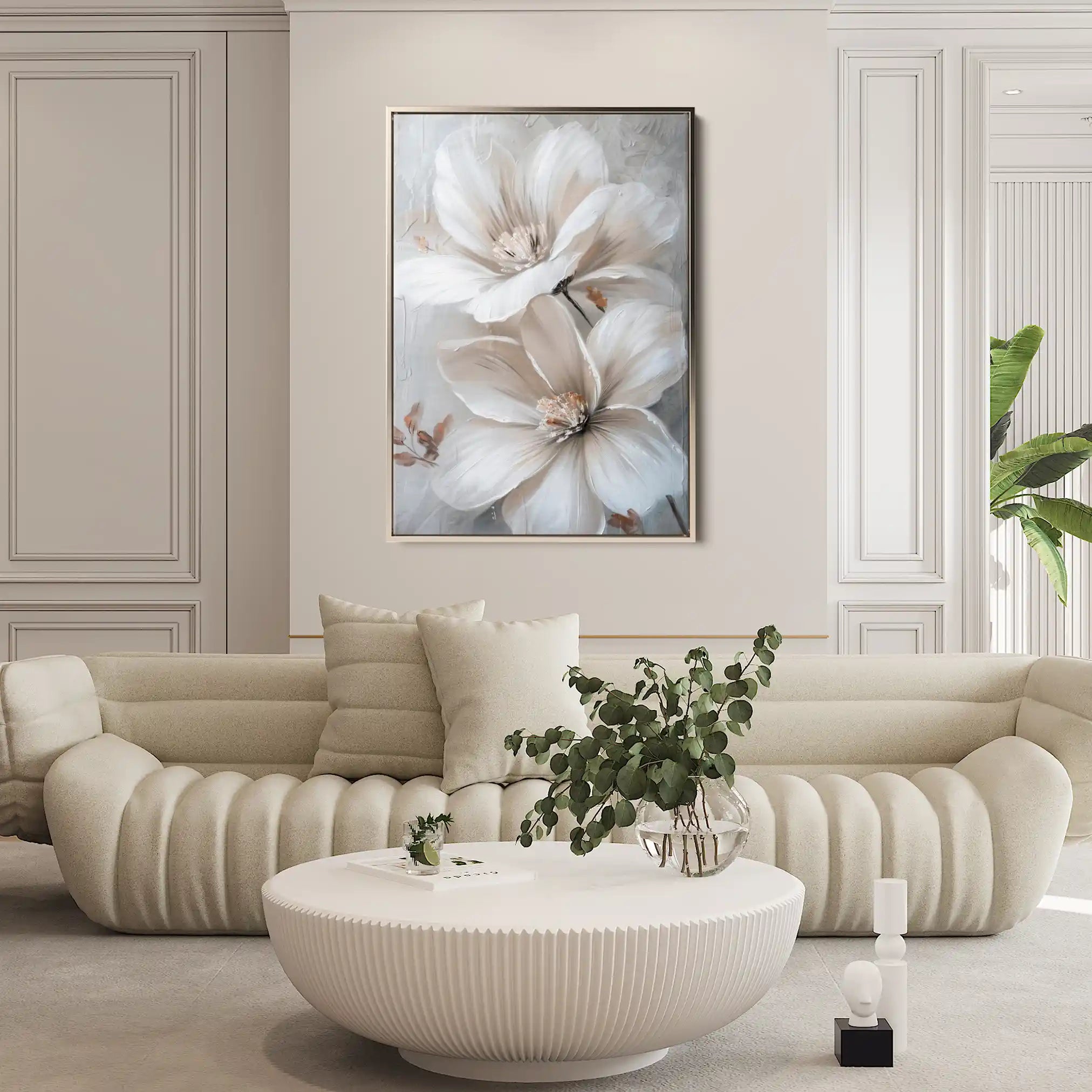 Floral 172 Canvas Art 60 x 40 cm / Black