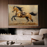 Horses 172 Canvas Art 18" x 24" / 45 x 60 cm / Black