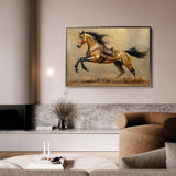 Horses 172 Canvas Art 18" x 24" / 45 x 60 cm / Black