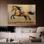 Horses 172 Canvas Art 60 x 40 cm / Black