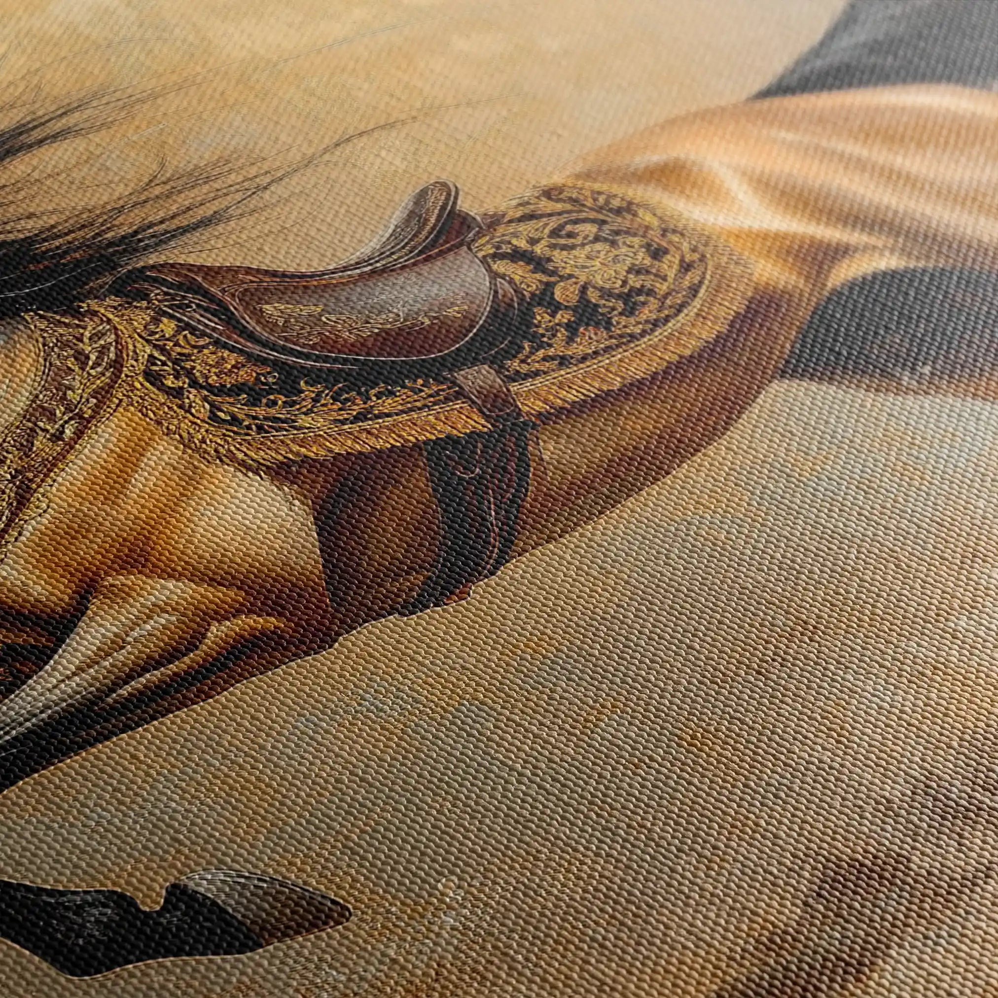Horses 172 Canvas Art 60 x 40 cm / Black