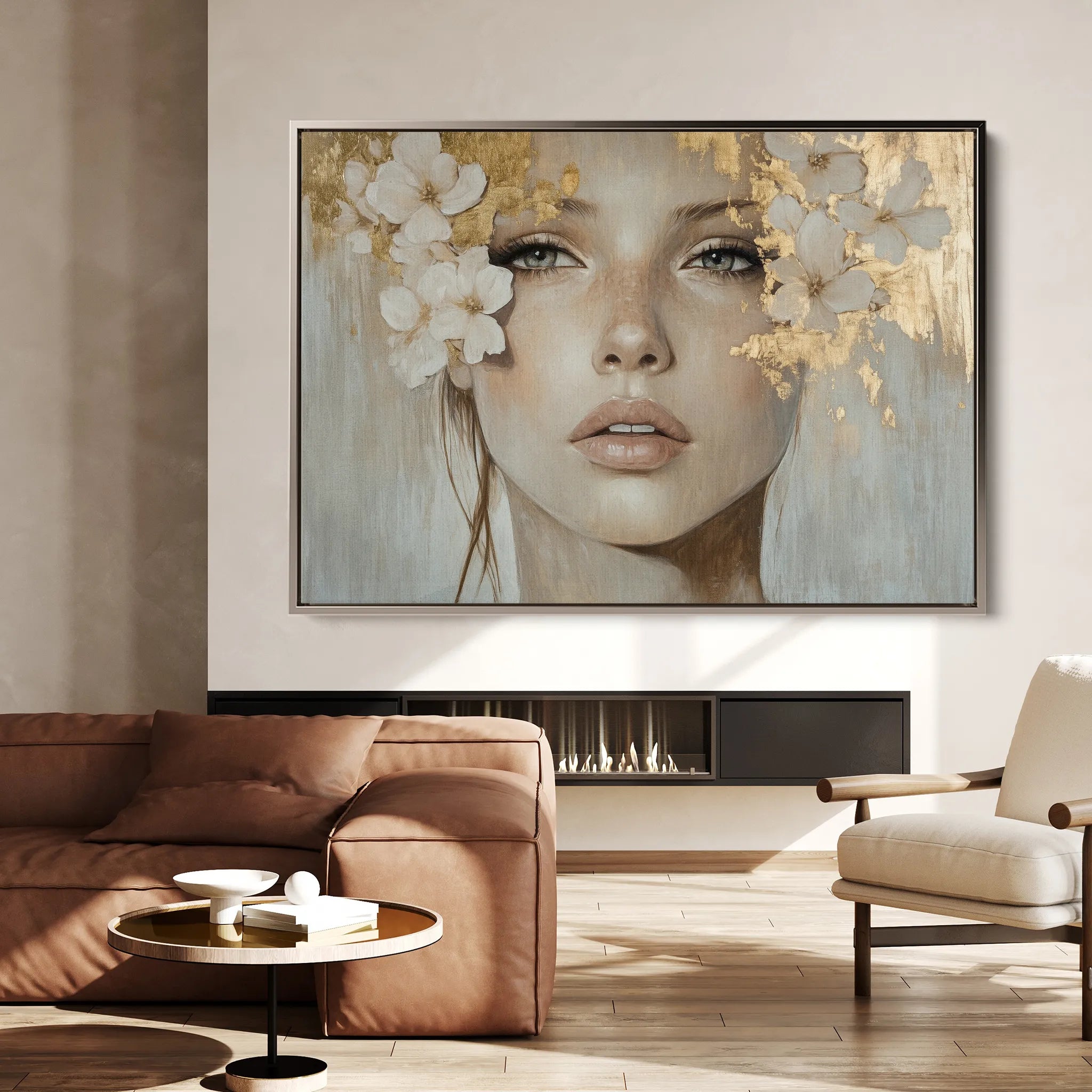 Portrait 172 Canvas Art 18" x 24" / 45 x 60 cm / Black
