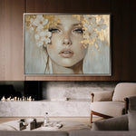 Portrait 172 Canvas Art 18" x 24" / 45 x 60 cm / Black