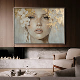 Portrait 172 Canvas Art 18" x 24" / 45 x 60 cm / Black