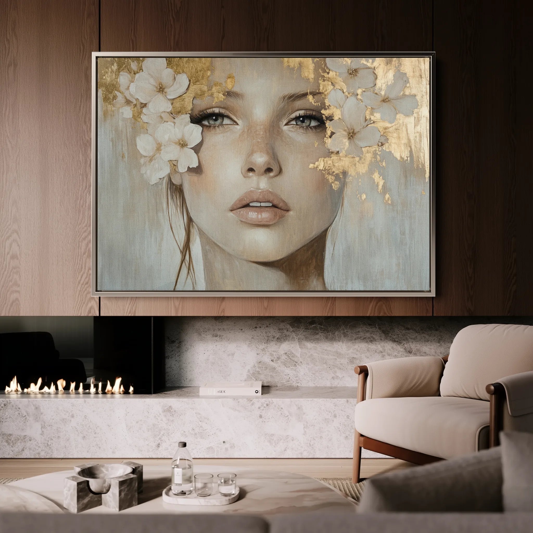 Portrait 172 Canvas Art 18" x 24" / 45 x 60 cm / Black