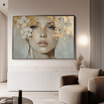 Portrait 172 Canvas Art 18" x 24" / 45 x 60 cm / Black