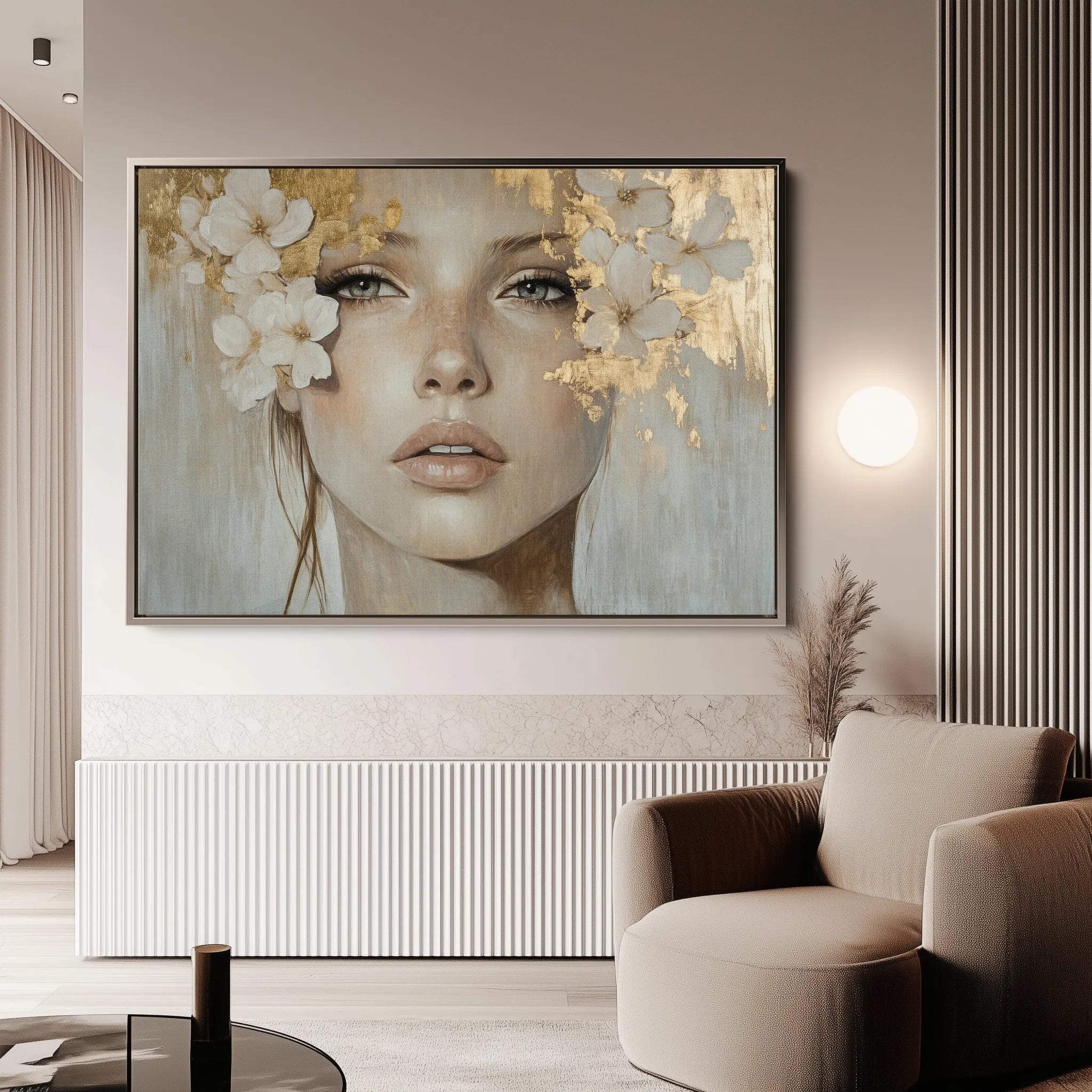 Portrait 172 Canvas Art 18" x 24" / 45 x 60 cm / Black