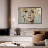 Portrait 172 Canvas Art 18" x 24" / 45 x 60 cm / Black