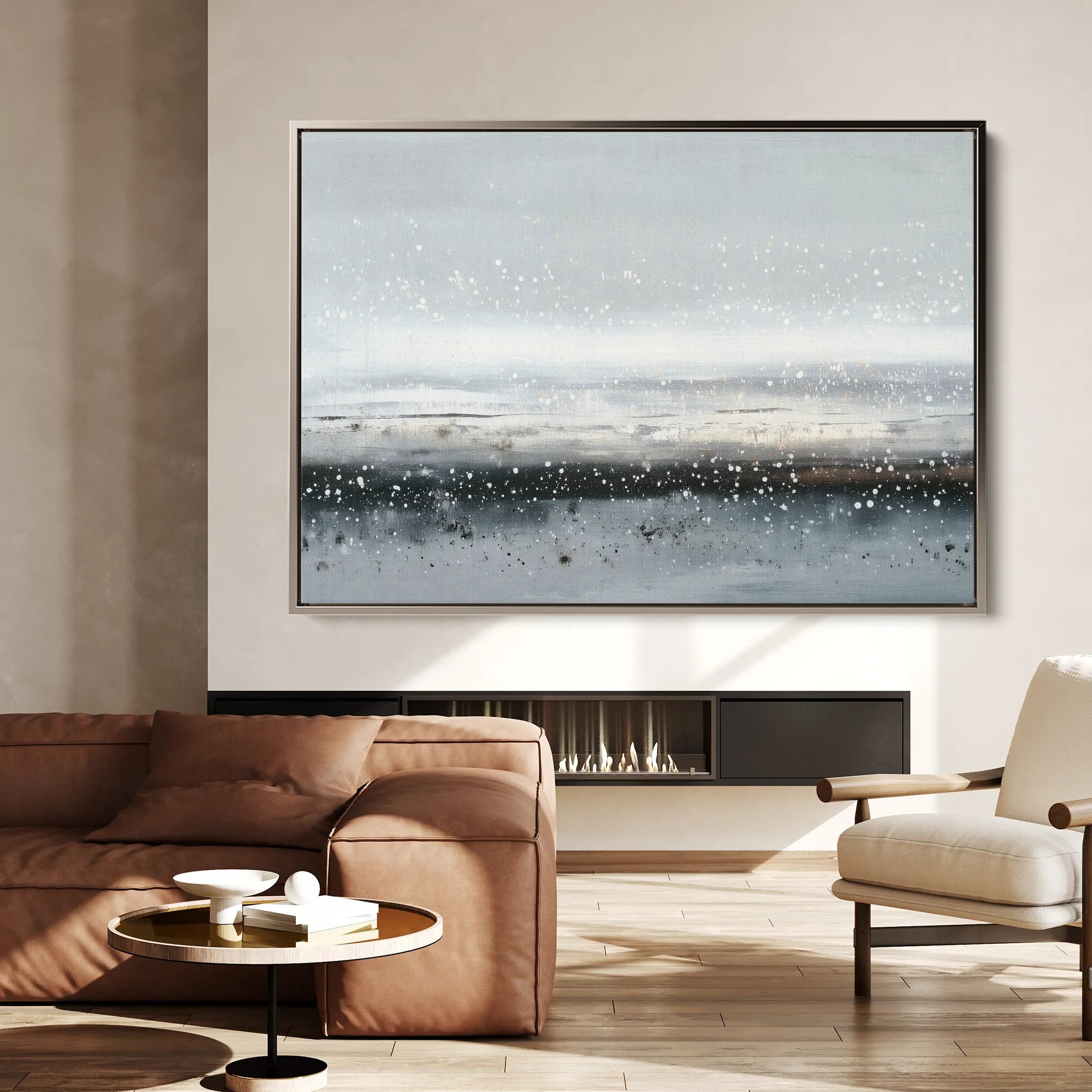 Abstract 1721 Canvas Art 18" x 24" / 45 x 60 cm / Black