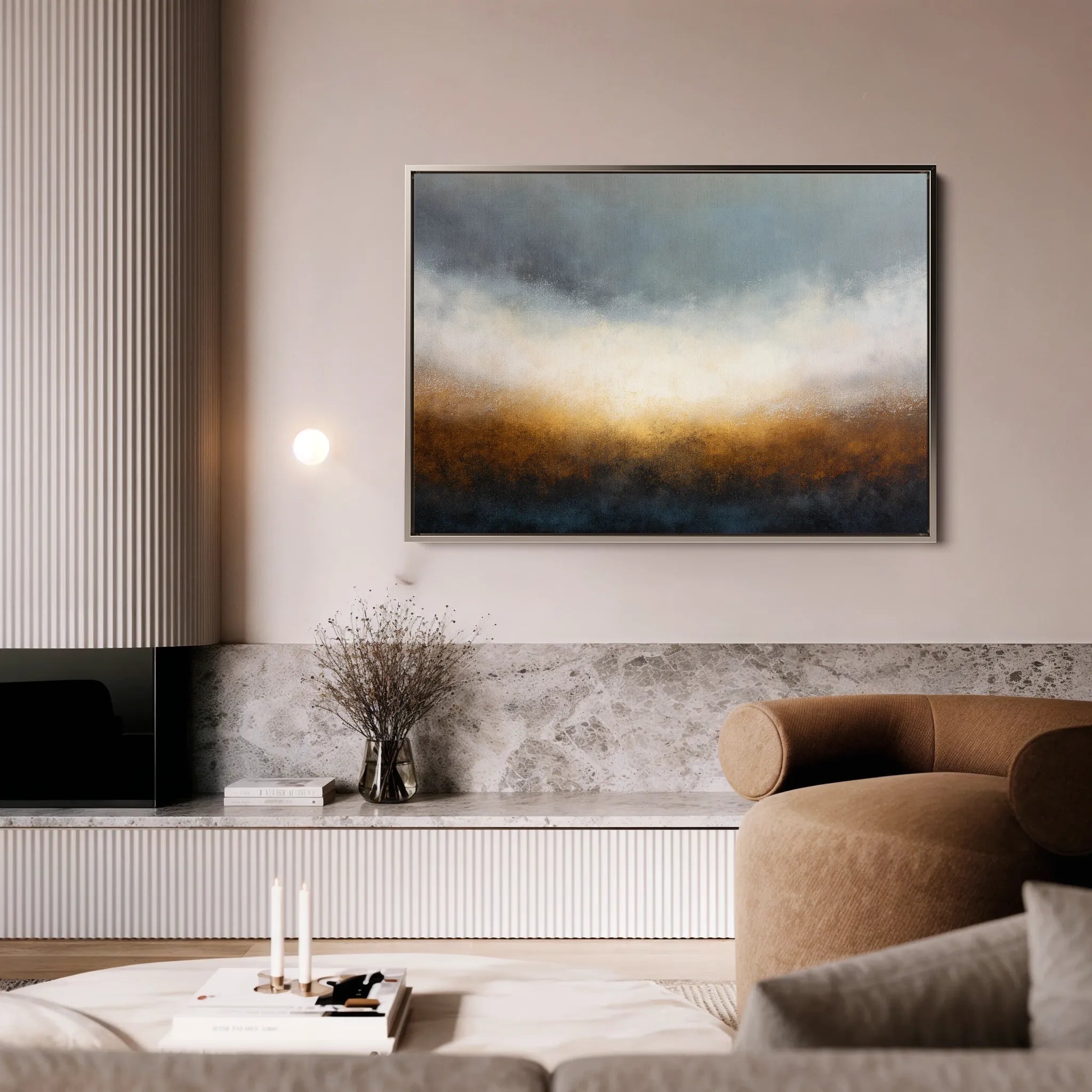Abstract 1722 Canvas Art 18" x 24" / 45 x 60 cm / Black