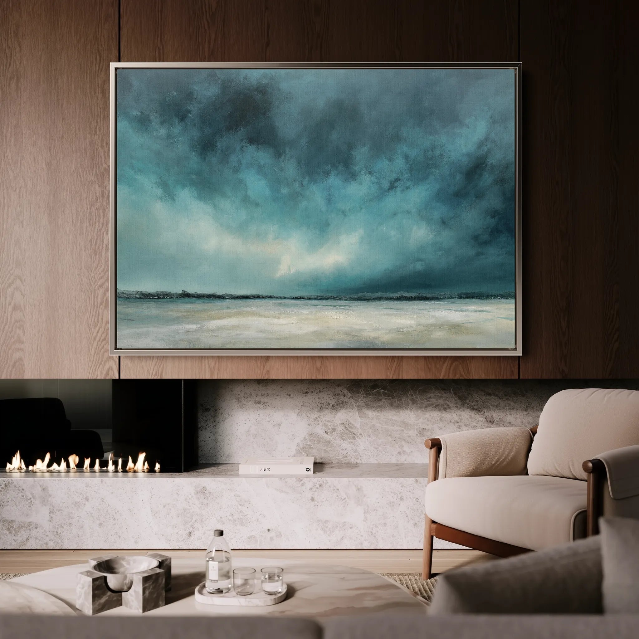 Abstract 1723 Canvas Art 18" x 24" / 45 x 60 cm / Black