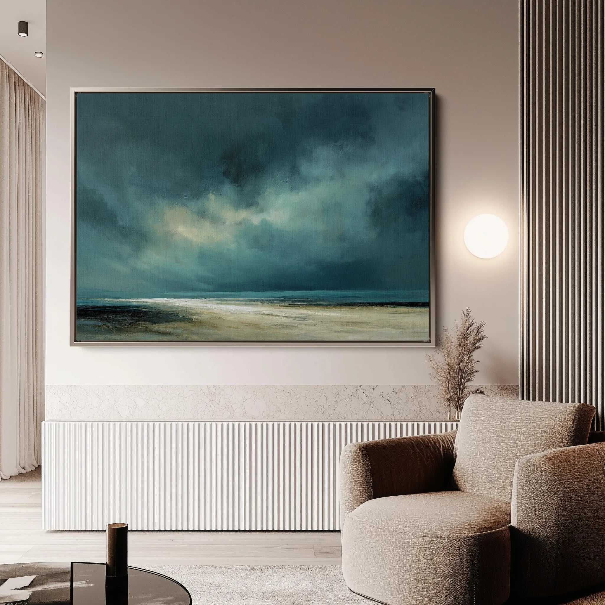 Abstract 1724 Canvas Art 18" x 24" / 45 x 60 cm / Black