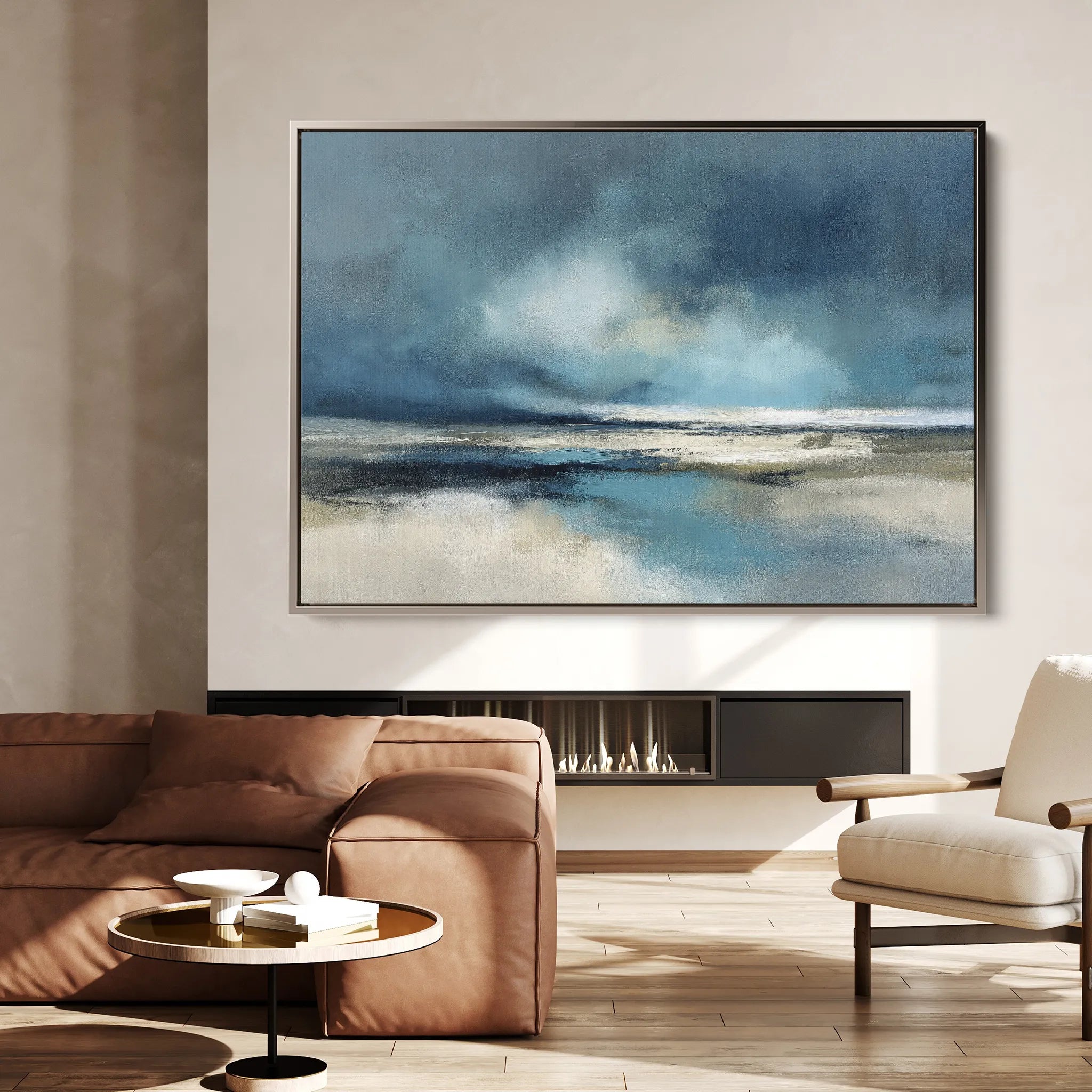 Abstract 1726 Canvas Art 18" x 24" / 45 x 60 cm / Black