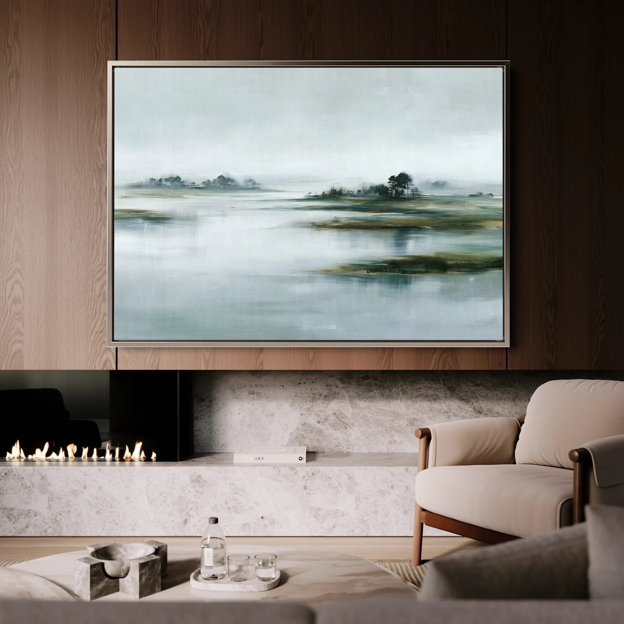 Abstract 1728 Canvas Art 18" x 24" / 45 x 60 cm / Black