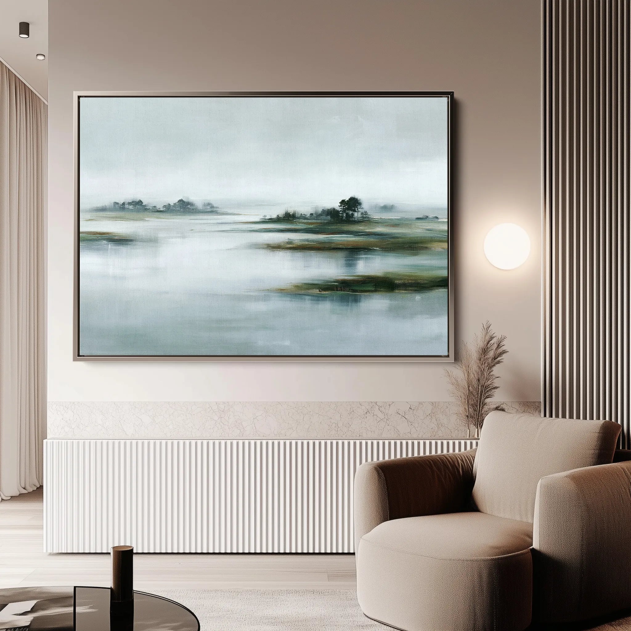 Abstract 1728 Canvas Art 18" x 24" / 45 x 60 cm / Black