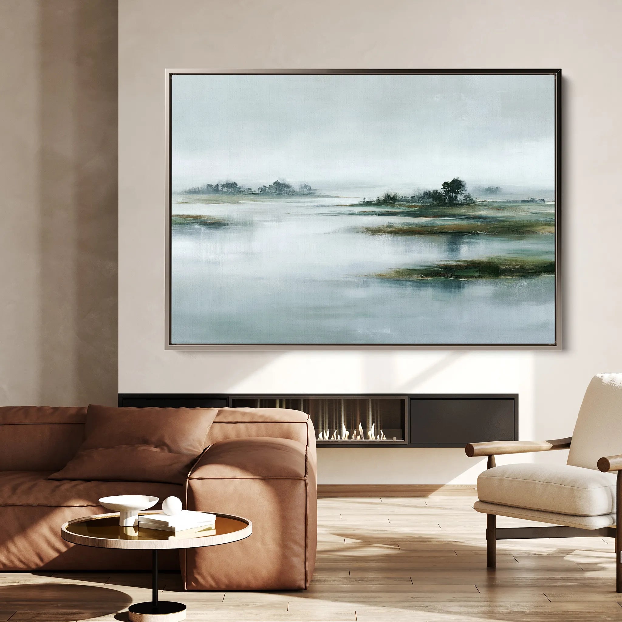 Abstract 1728 Canvas Art 18" x 24" / 45 x 60 cm / Black