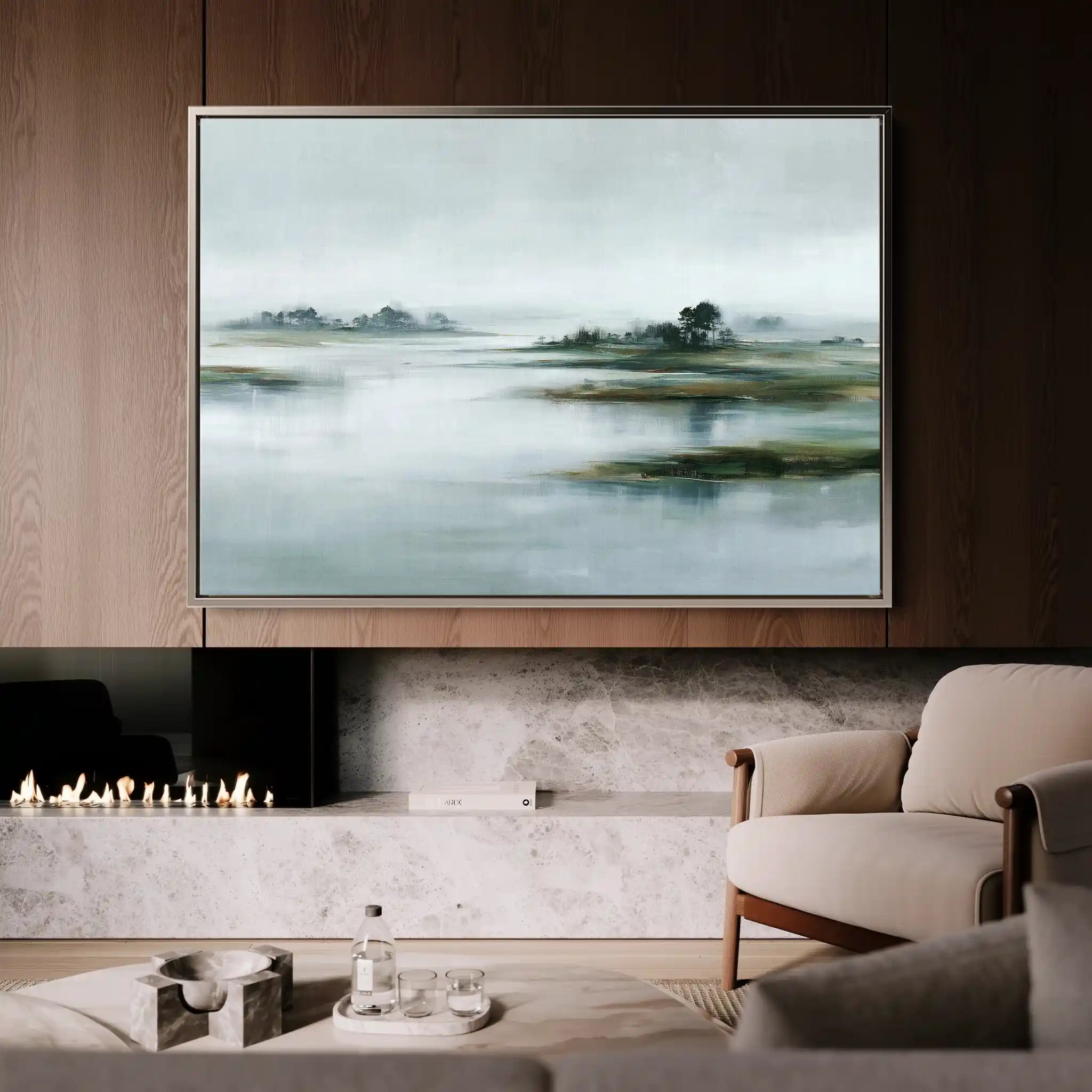 Abstract 1728 Canvas Art 60 x 40 cm / Black