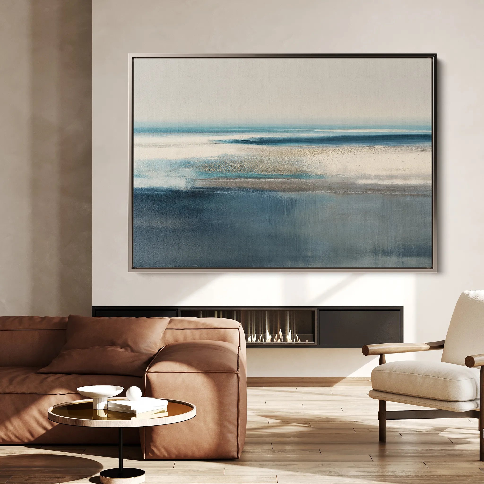 Abstract 1729 Canvas Art 18" x 24" / 45 x 60 cm / Black