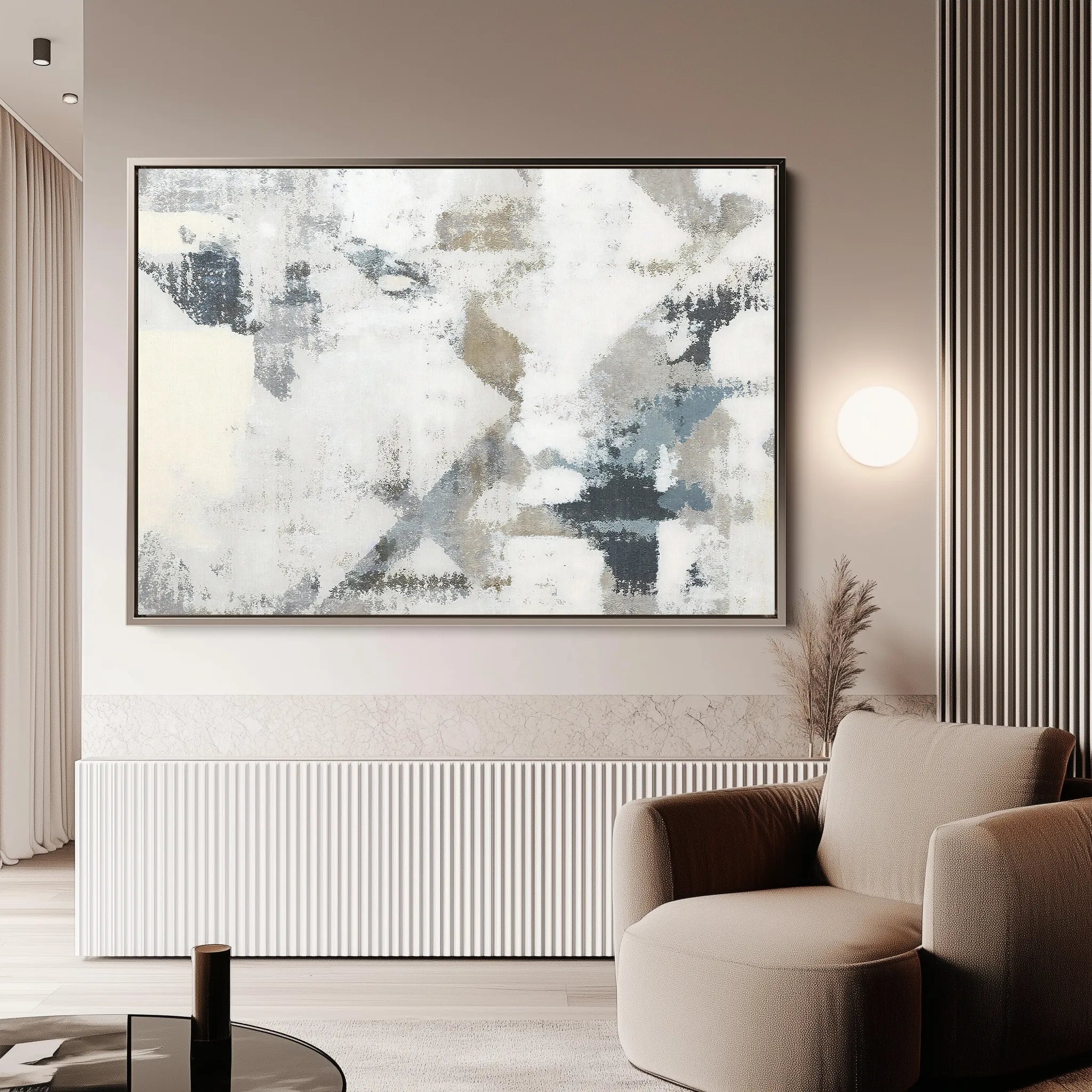 Abstract 173 Canvas Art 18" x 24" / 45 x 60 cm / Black