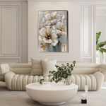 Floral 173 Canvas Art 18" x 24" / 45 x 60 cm / Black