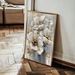Floral 173 Canvas Art 18" x 24" / 45 x 60 cm / Black