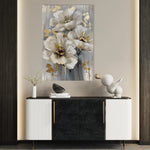 Floral 173 Canvas Art 18" x 24" / 45 x 60 cm / Black