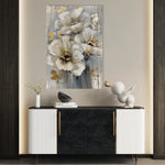 Floral 173 Canvas Art 60 x 40 cm / Black