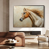 Horses 173 Canvas Art 18" x 24" / 45 x 60 cm / Black