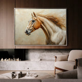 Horses 173 Canvas Art 18" x 24" / 45 x 60 cm / Black