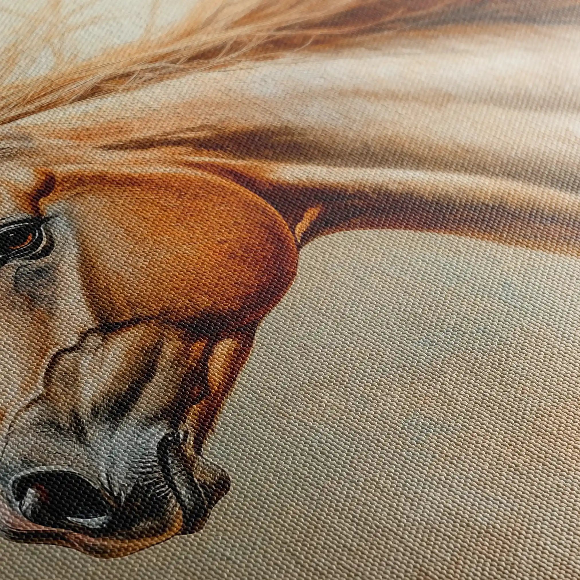 Horses 173 Canvas Art 60 x 40 cm / Black