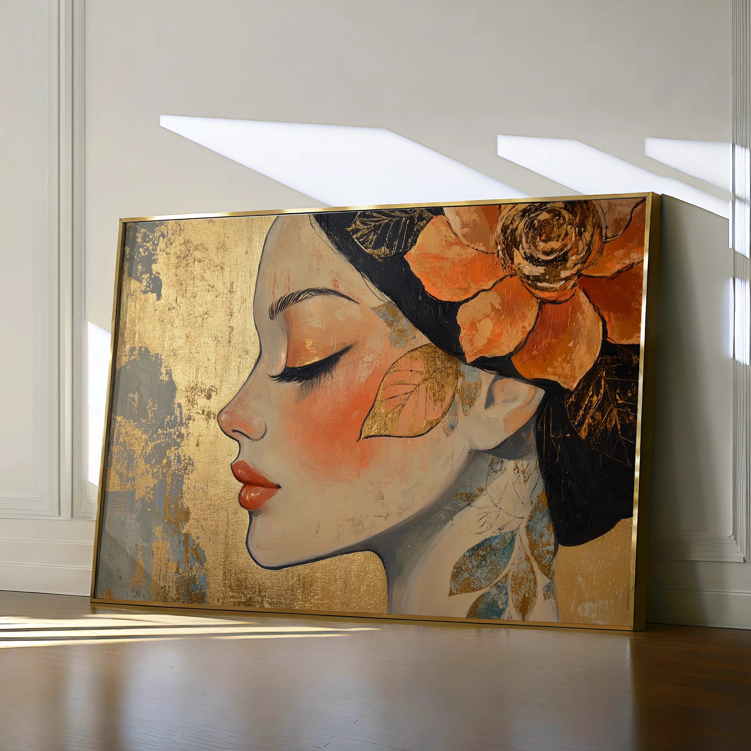 Portrait 173 Canvas Art 18" x 24" / 45 x 60 cm / Black