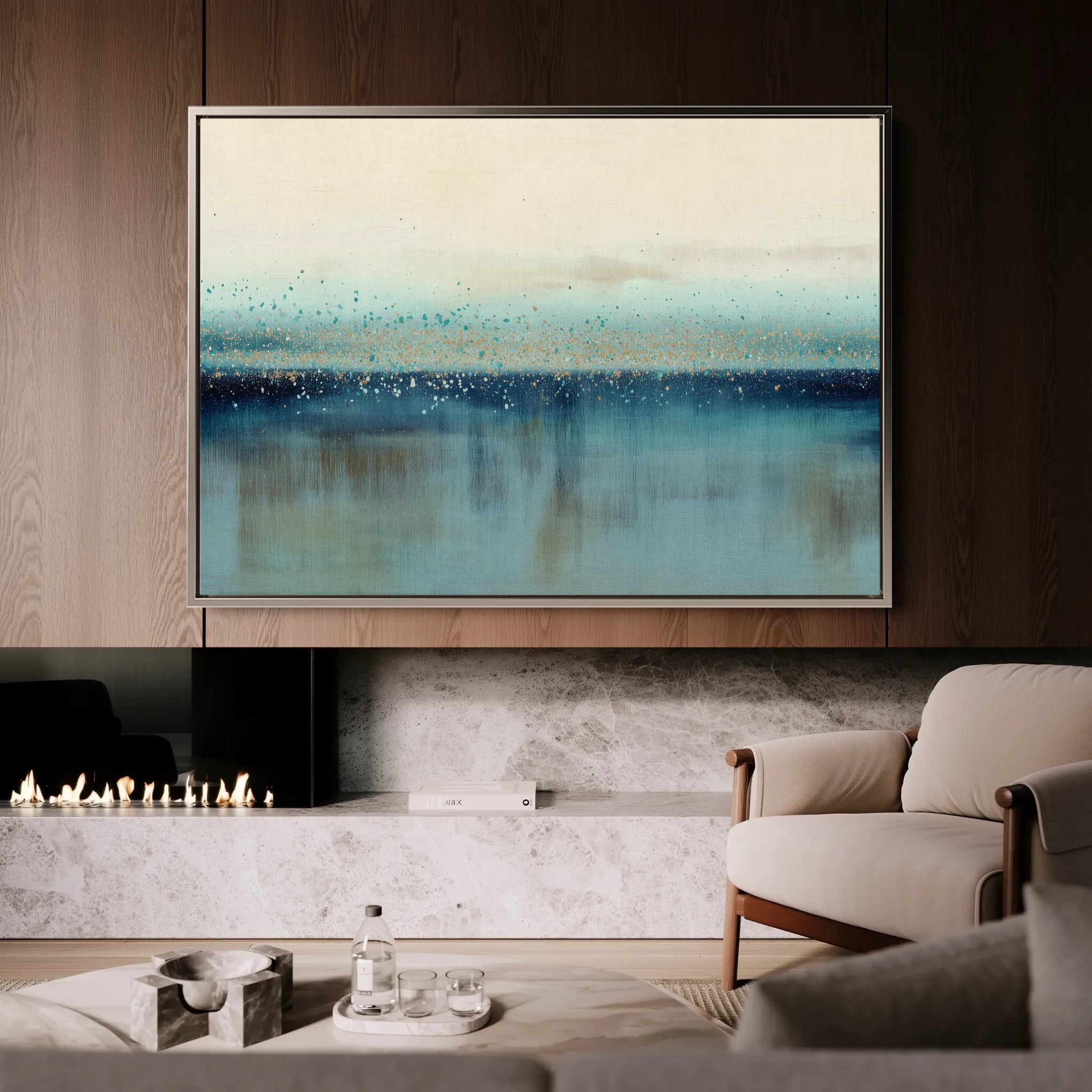 Abstract 1730 Canvas Art 18" x 24" / 45 x 60 cm / Black