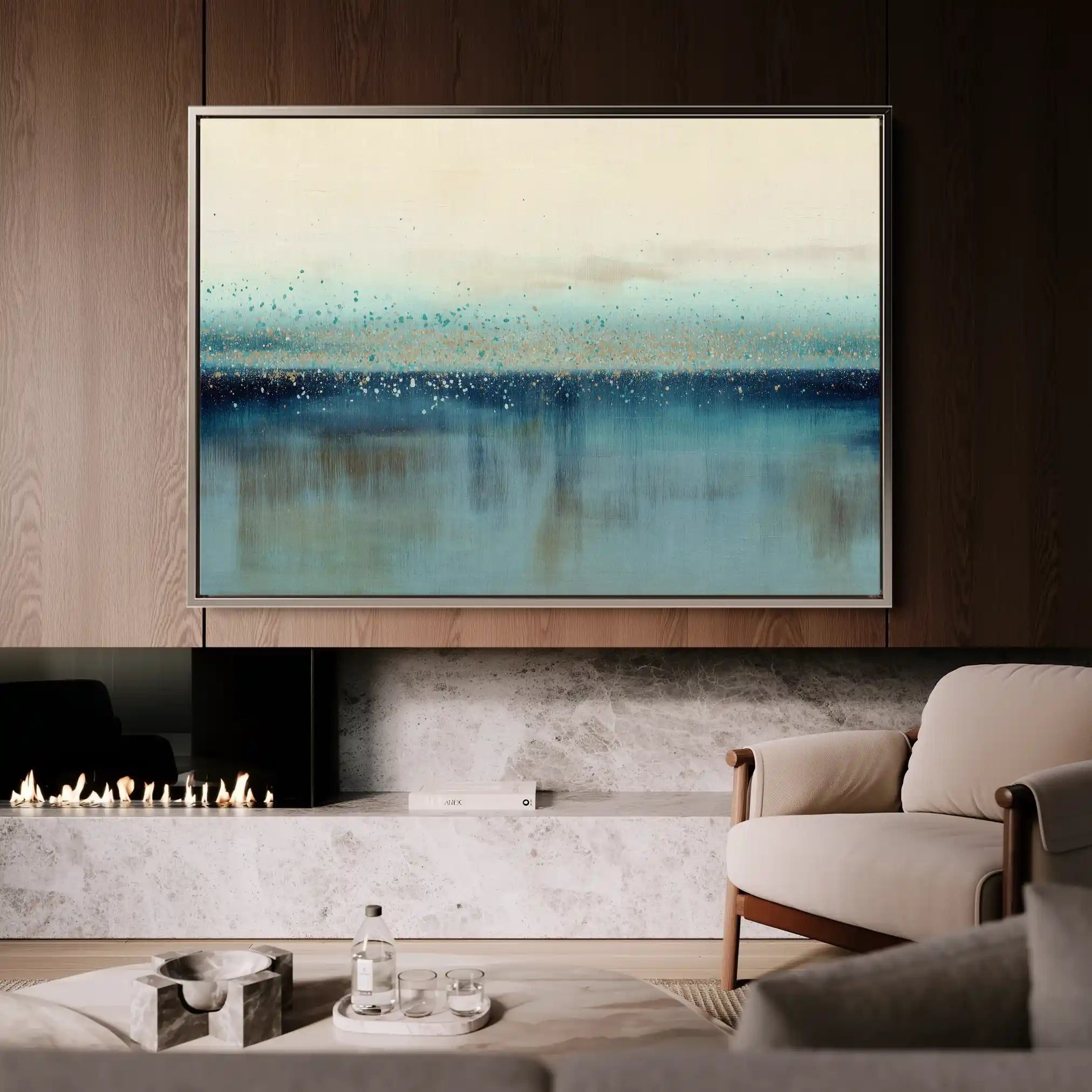 Abstract 1730 Canvas Art 60 x 40 cm / Black