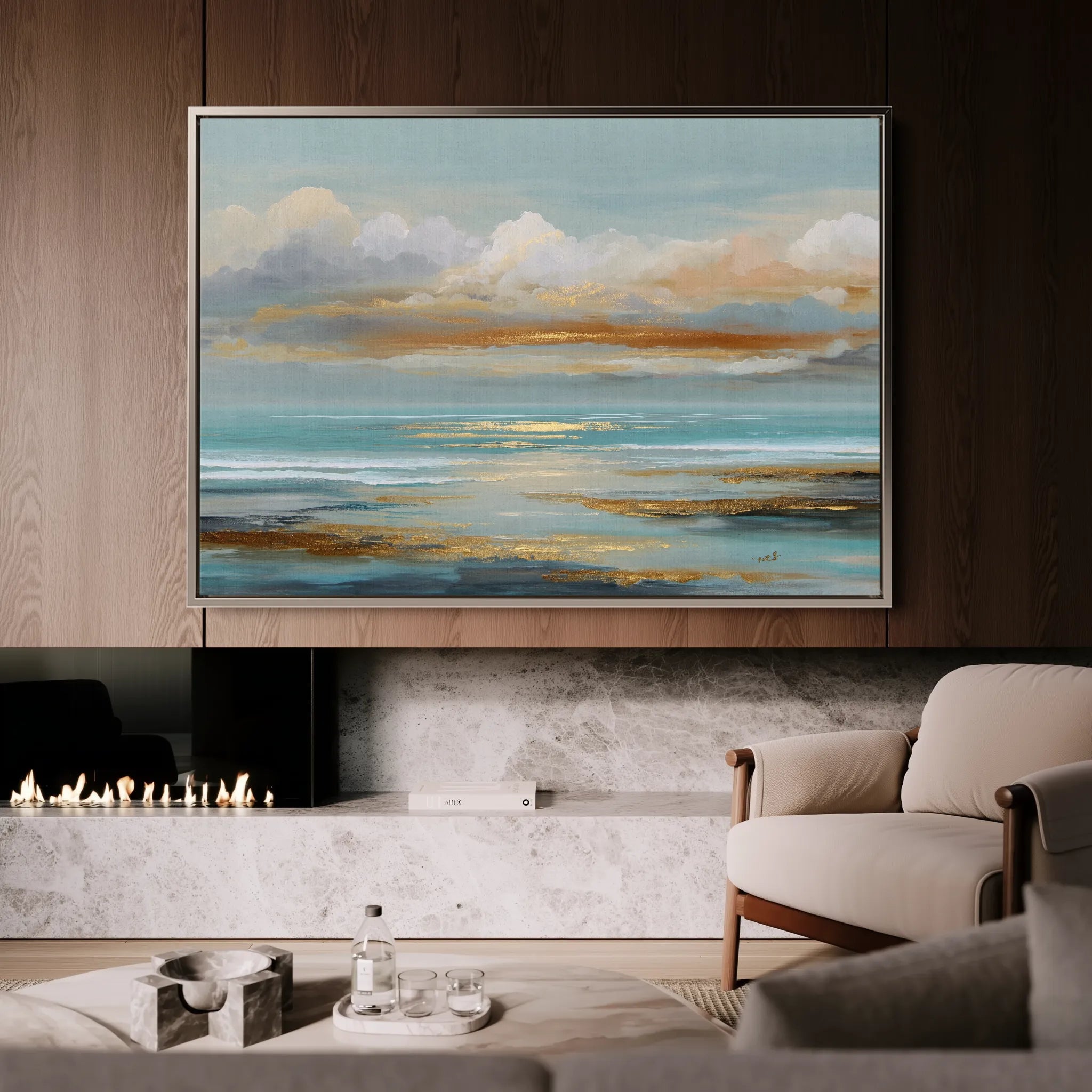 Abstract 1733 Canvas Art 18" x 24" / 45 x 60 cm / Black