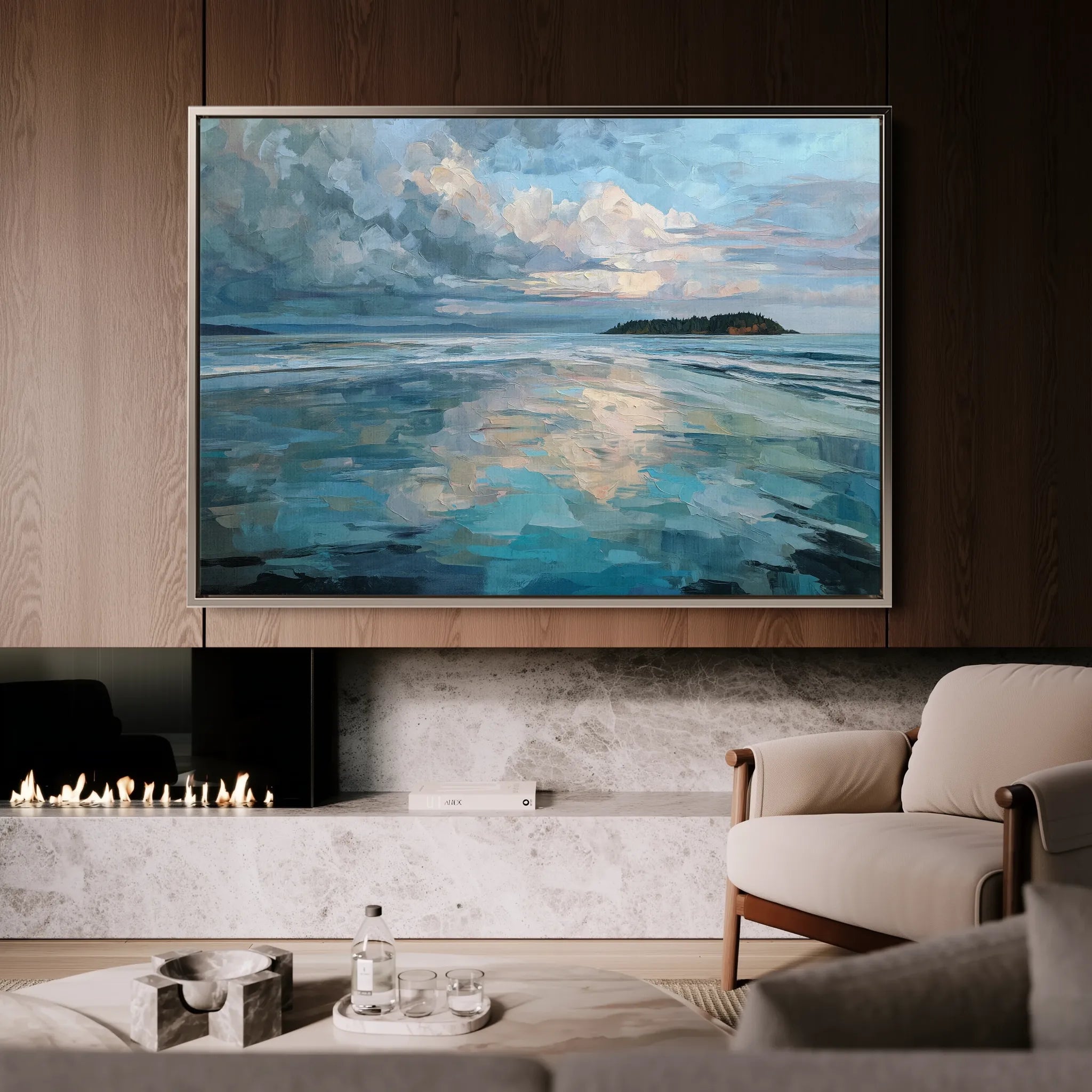 Abstract 1734 Canvas Art 18" x 24" / 45 x 60 cm / Black