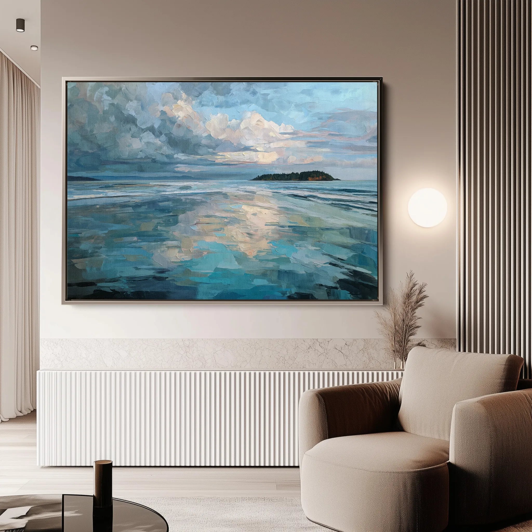 Abstract 1734 Canvas Art 18" x 24" / 45 x 60 cm / Black