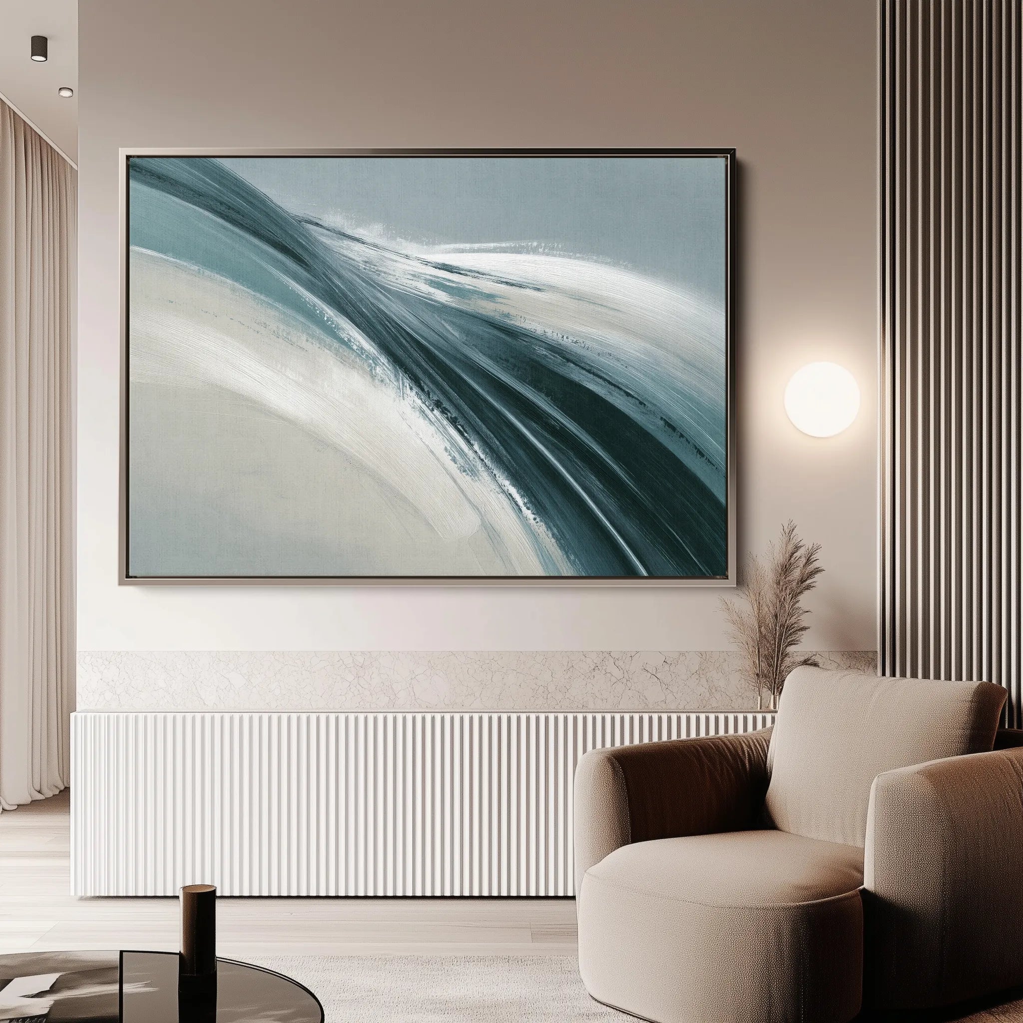 Abstract 1735 Canvas Art 18" x 24" / 45 x 60 cm / Black