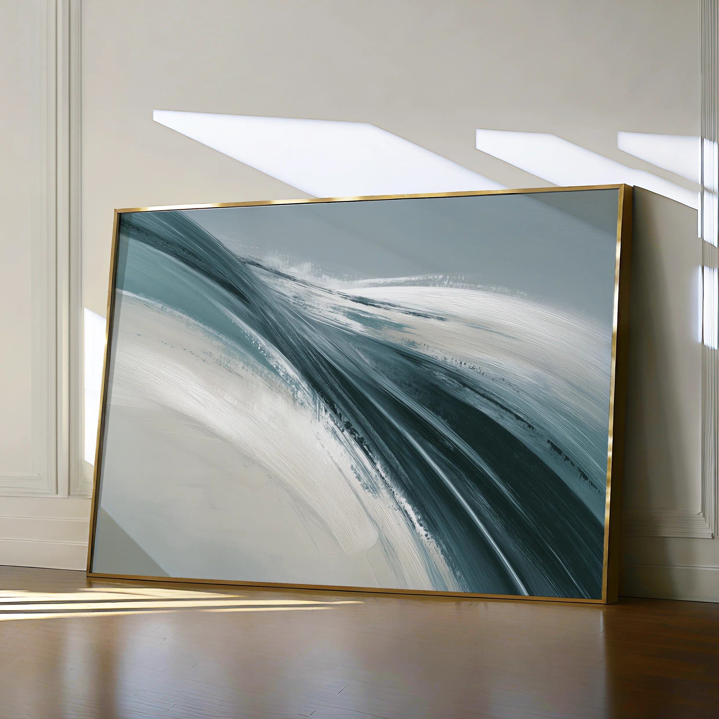 Abstract 1735 Canvas Art 18" x 24" / 45 x 60 cm / Black