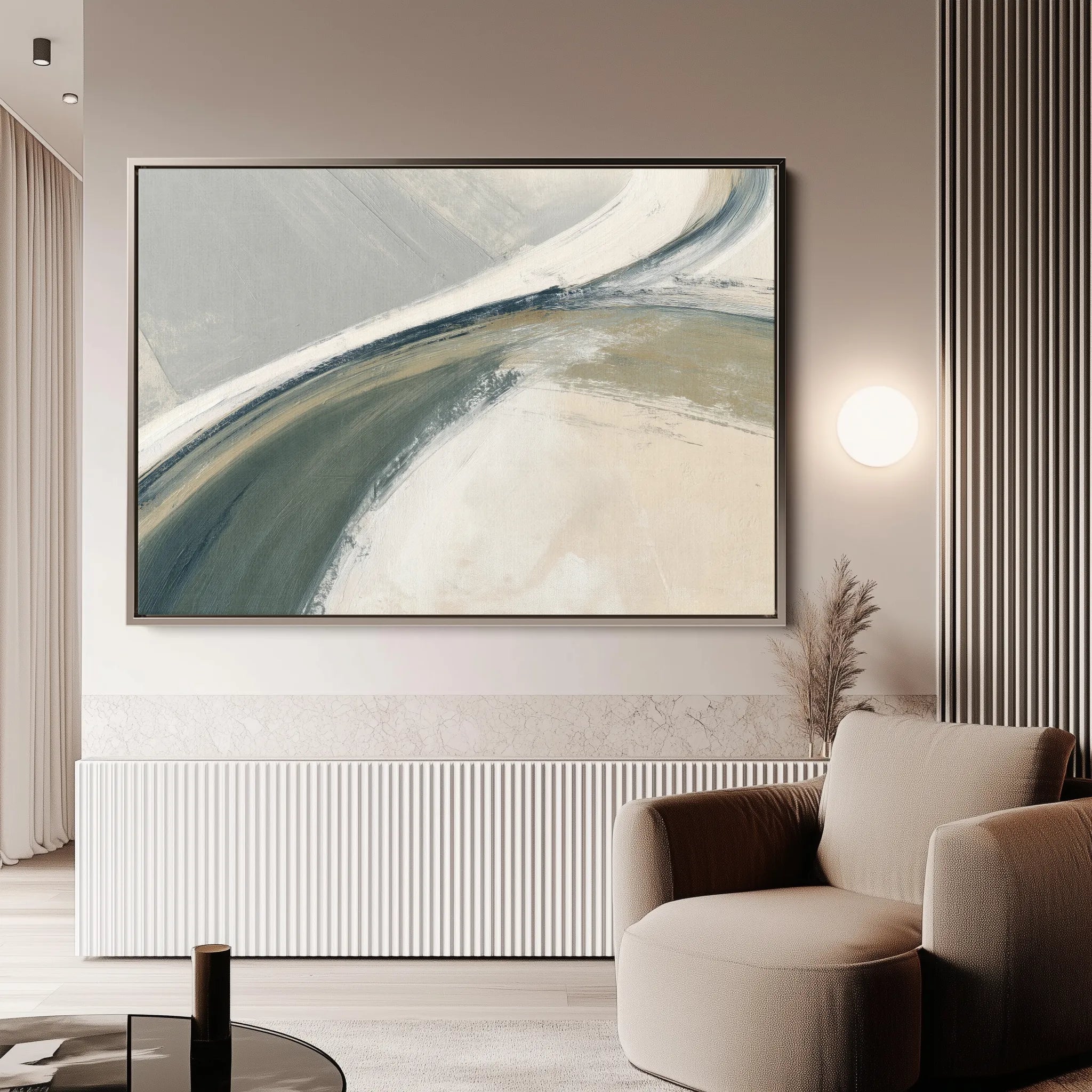 Abstract 1736 Canvas Art 18" x 24" / 45 x 60 cm / Black