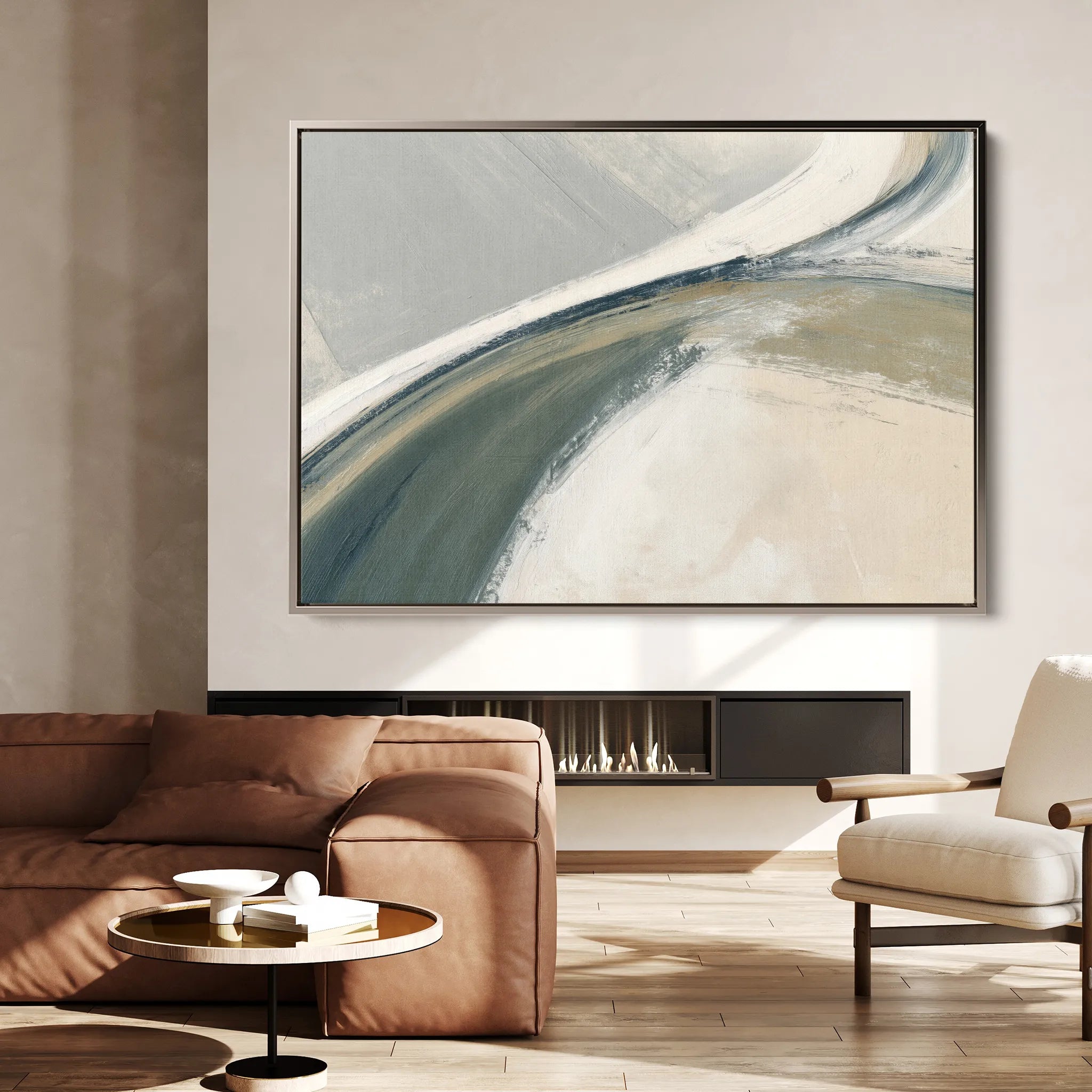 Abstract 1736 Canvas Art 18" x 24" / 45 x 60 cm / Black
