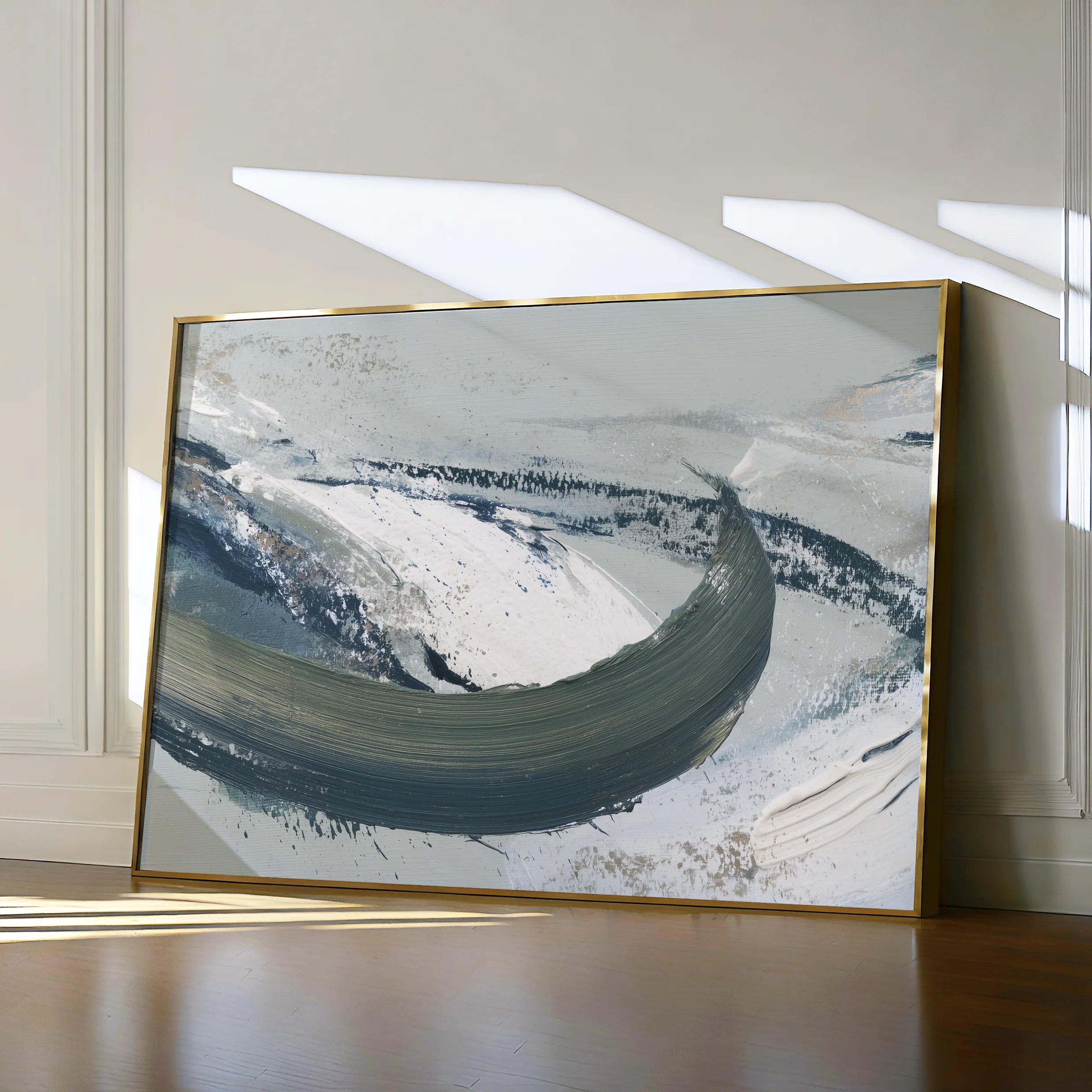 Abstract 1737 Canvas Art 18" x 24" / 45 x 60 cm / Black