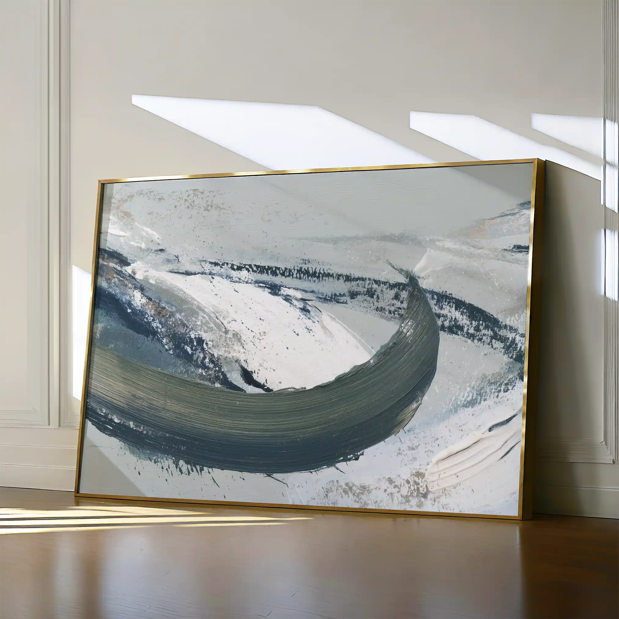 Abstract 1737 Canvas Art 60 x 40 cm / Black