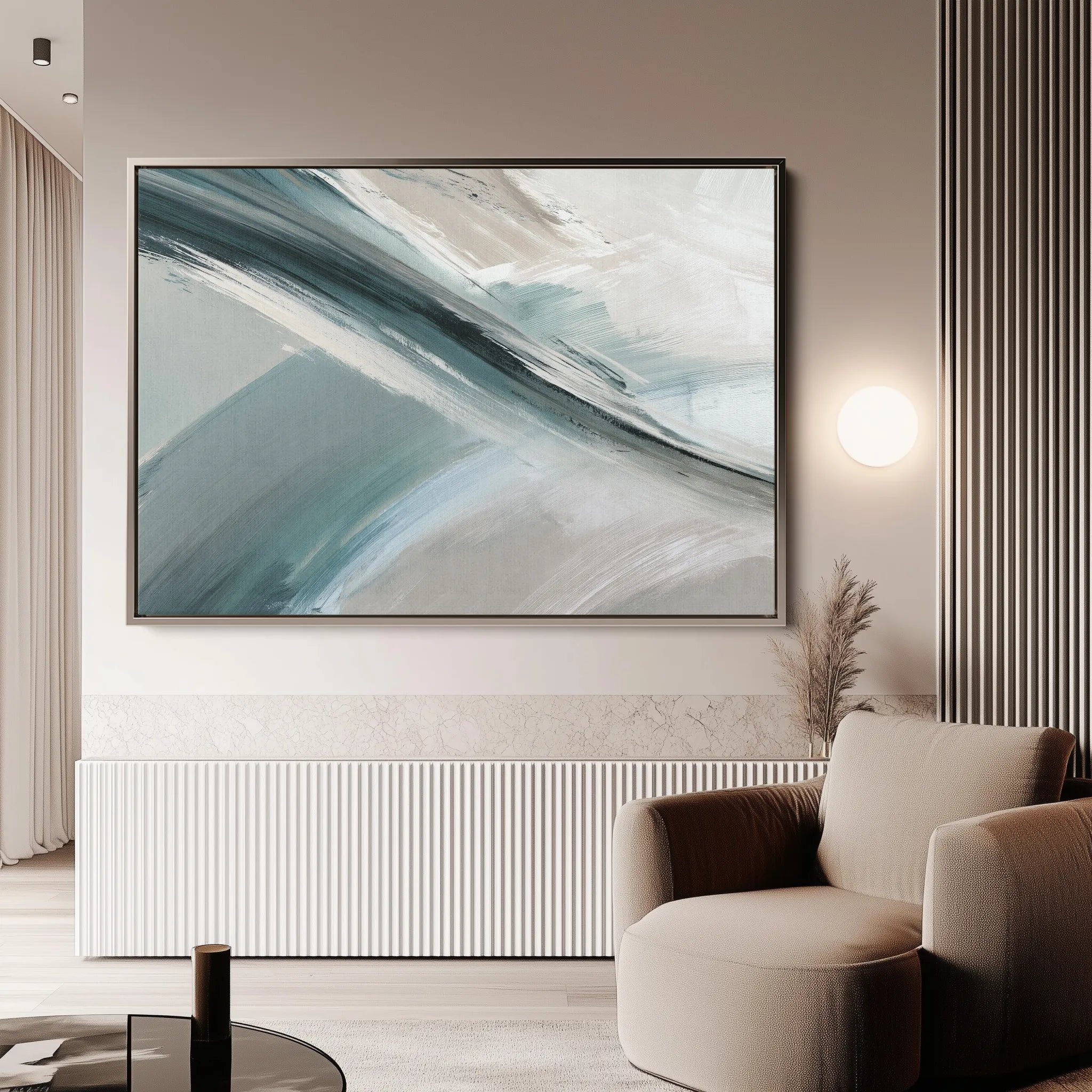 Abstract 1738 Canvas Art 18" x 24" / 45 x 60 cm / Black