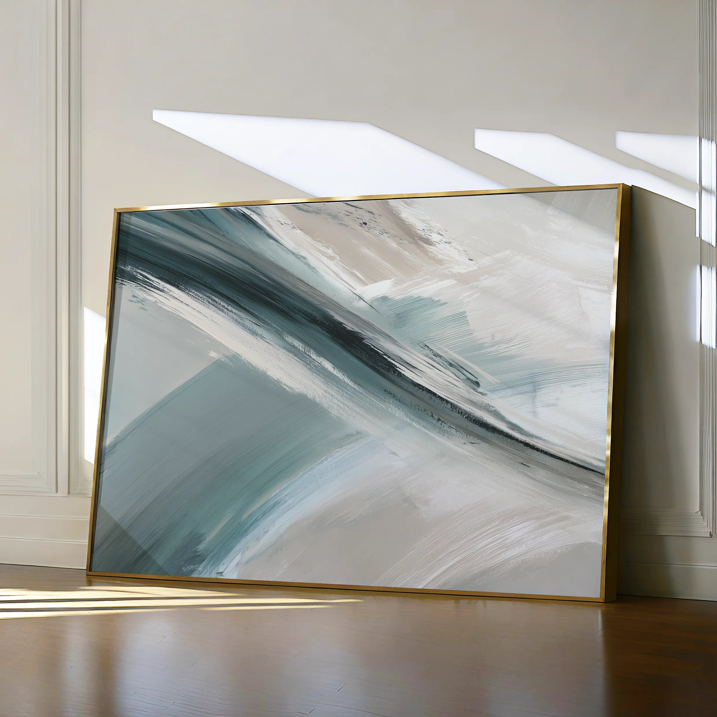 Abstract 1738 Canvas Art 18" x 24" / 45 x 60 cm / Black
