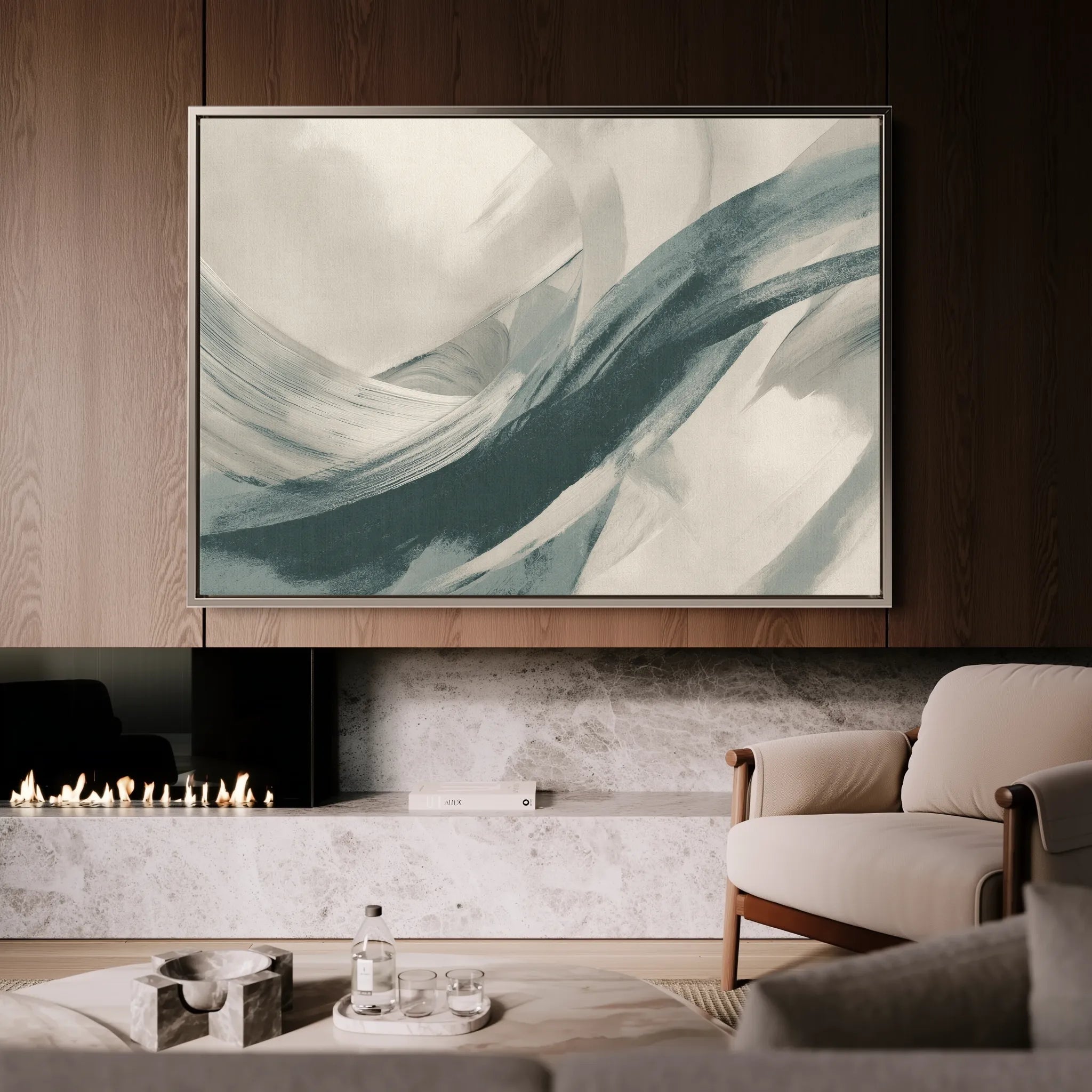 Abstract 1739 Canvas Art 18" x 24" / 45 x 60 cm / Black